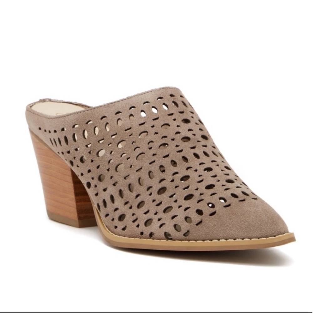 SEYCHELLES  "I'm A Star" CUTOUT Mules  Suede Leather Heels 10